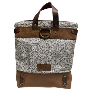 Sloan Leatherworks Floral Canvas & Leather Tote | Heritage Utility Gorpcore